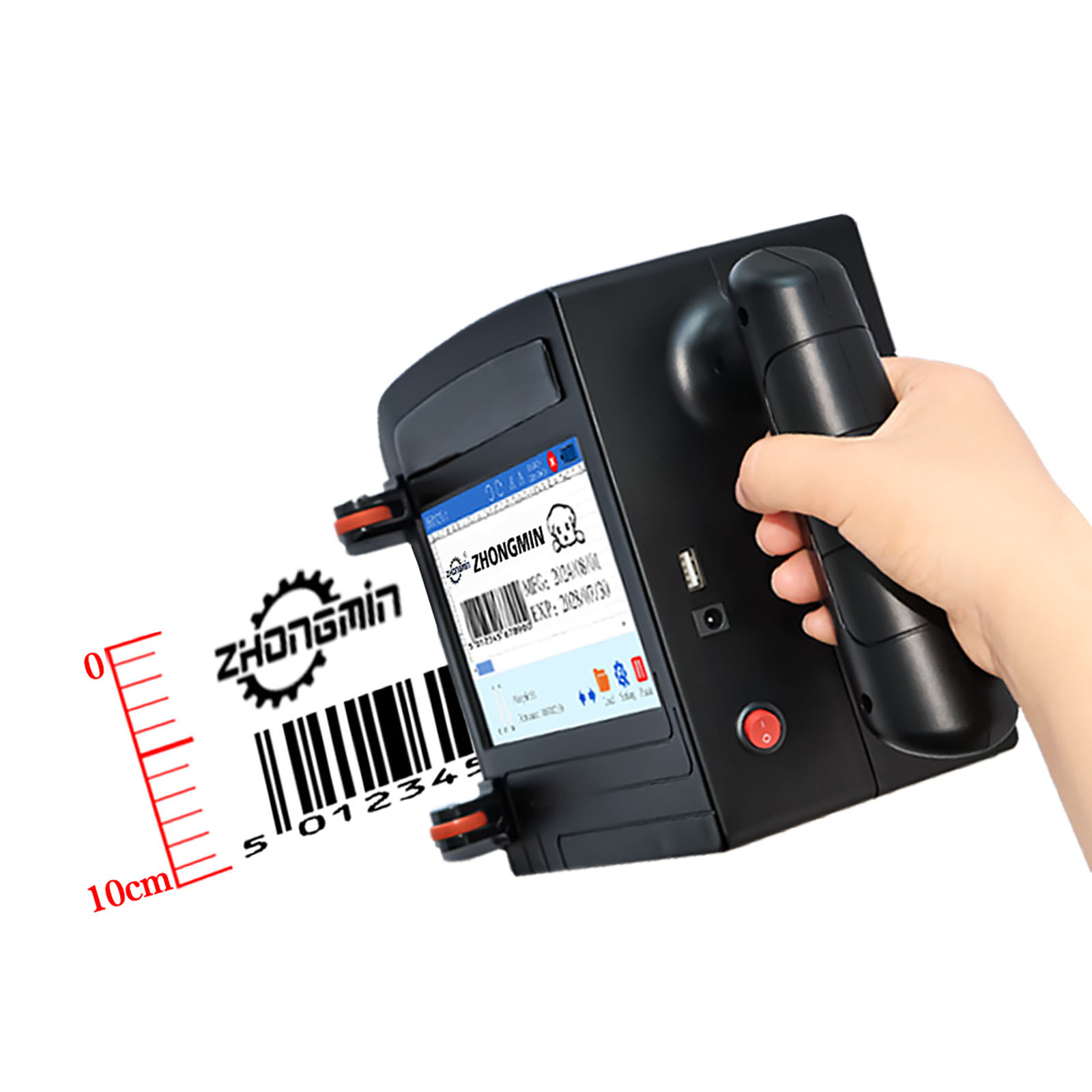 Barcode Printer - Stampante a getto d'inchiostro portatile ZM-C100
